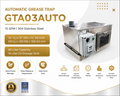 Undersink Automatic Grease Trap GTA03AUTO | 20 GPM | 60 Liter Capacity @ 16 Liter Oil Storage Capacity