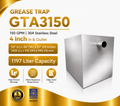 Grease Trap GTA3150 | 150 GPM | 1197 Liter Capacity
