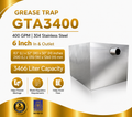 Grease Trap GTA3400 | 400 GPM | 3466 Liter Capacity