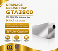 Grease Trap GTA3800 | 300 GPM | 367 Liter Capacity | Drain Design