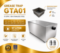 Undersink Grease Trap GTA01 | 15 GPM | 57 Liter Capacity