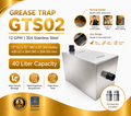 Undersink Grease Trap GTS02 | 12GPM | 40 Liter Capacity